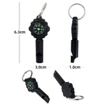 Sifflet boussole 2 en 1 pour survie en extérieur, sifflet en plastique avec boussole et boucle d'alpinisme, WH-2