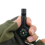 Sifflet boussole 2 en 1 pour survie en extérieur, sifflet en plastique avec boussole et boucle d'alpinisme, WH-2