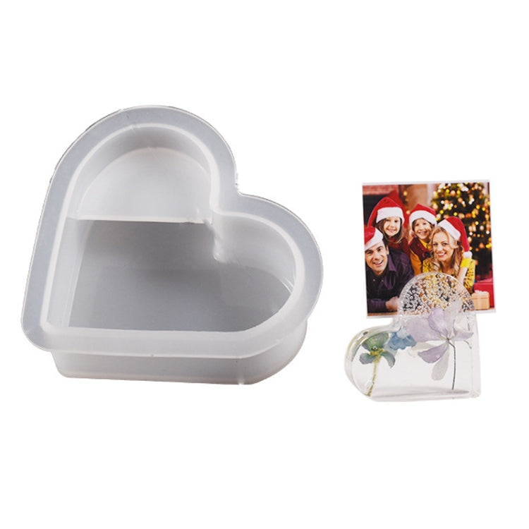 Lot de 2 moules en résine époxy pour porte-cartes de visite, moule de support de photos, semi-circulaire 003, fleur 004, cœur 001, hexagonal 002, nuages 005, arc-en-ciel 006