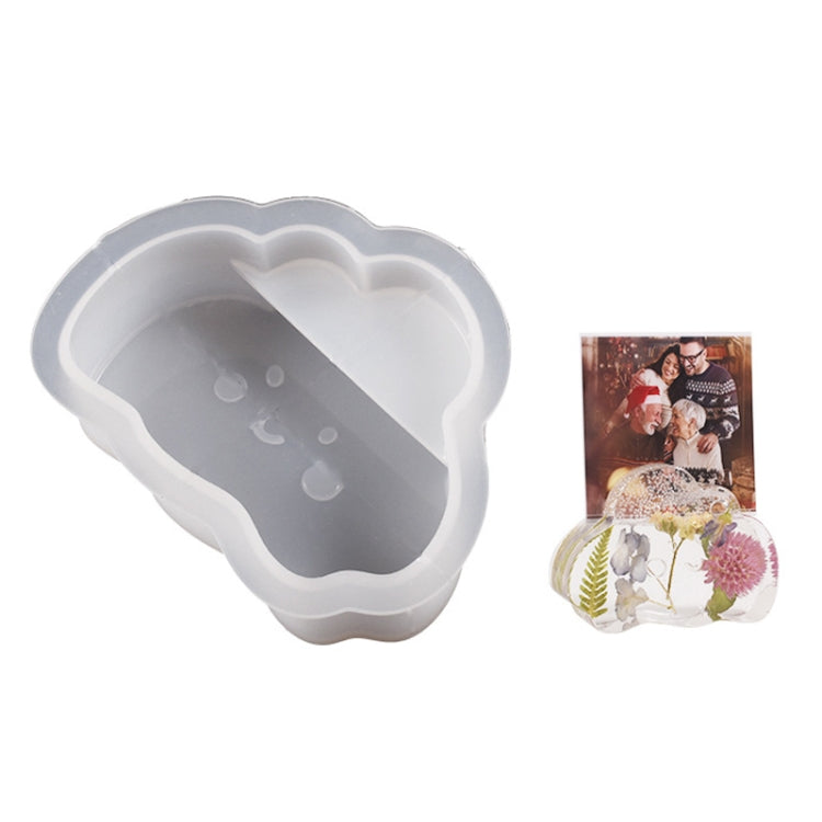 Lot de 2 moules en résine époxy pour porte-cartes de visite, moule de support de photos, semi-circulaire 003, fleur 004, cœur 001, hexagonal 002, nuages 005, arc-en-ciel 006