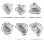 Lot de 2 moules en résine époxy pour porte-cartes de visite, moule de support de photos, semi-circulaire 003, fleur 004, cœur 001, hexagonal 002, nuages 005, arc-en-ciel 006