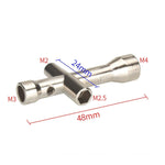 Clé croisée pour imprimante 3D Mini douille M2/M2.5/M3/M4, 2 pièces
