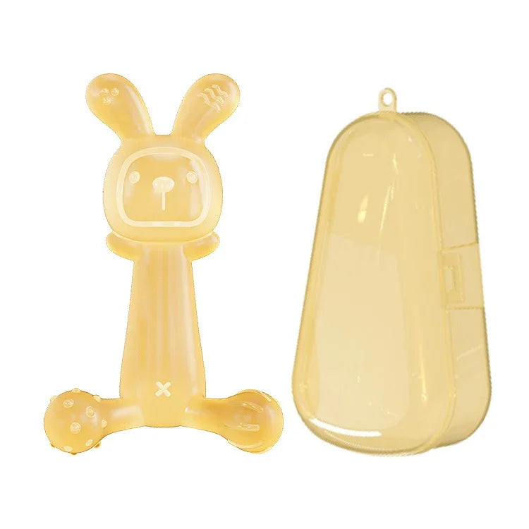 Anneau de dentition Bébé Lapin, sans BPA, en silicone de qualité alimentaire, bâtonnet de dentition pour nourrissons anti-mordillements, Nano Couleur, Rose, Transparent, Avec boîte Nano Couleur, Avec boîte Rose, Avec boîte Transparent