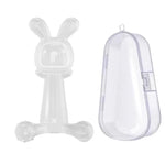 Anneau de dentition Bébé Lapin, sans BPA, en silicone de qualité alimentaire, bâtonnet de dentition pour nourrissons anti-mordillements, Nano Couleur, Rose, Transparent, Avec boîte Nano Couleur, Avec boîte Rose, Avec boîte Transparent