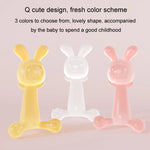 Anneau de dentition Bébé Lapin, sans BPA, en silicone de qualité alimentaire, bâtonnet de dentition pour nourrissons anti-mordillements, Nano Couleur, Rose, Transparent, Avec boîte Nano Couleur, Avec boîte Rose, Avec boîte Transparent