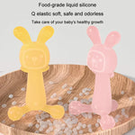 Anneau de dentition Bébé Lapin, sans BPA, en silicone de qualité alimentaire, bâtonnet de dentition pour nourrissons anti-mordillements, Nano Couleur, Rose, Transparent, Avec boîte Nano Couleur, Avec boîte Rose, Avec boîte Transparent