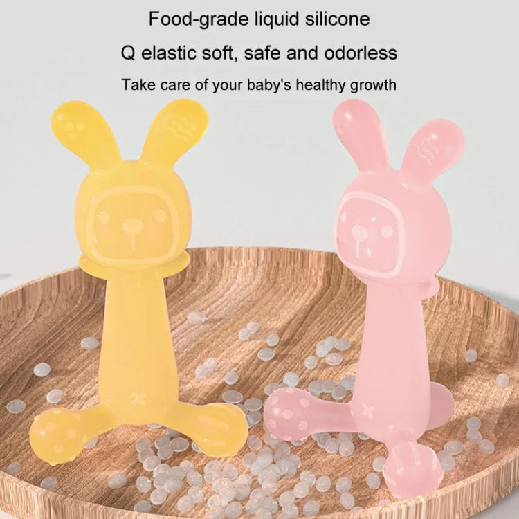 Anneau de dentition Bébé Lapin, sans BPA, en silicone de qualité alimentaire, bâtonnet de dentition pour nourrissons anti-mordillements, Nano Couleur, Rose, Transparent, Avec boîte Nano Couleur, Avec boîte Rose, Avec boîte Transparent