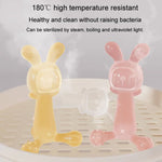 Anneau de dentition Bébé Lapin, sans BPA, en silicone de qualité alimentaire, bâtonnet de dentition pour nourrissons anti-mordillements, Nano Couleur, Rose, Transparent, Avec boîte Nano Couleur, Avec boîte Rose, Avec boîte Transparent