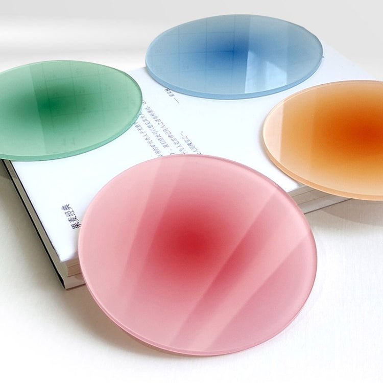 Sous-verre acrylique dégradé coloré de 9,5 cm, épais, résistant à la chaleur, translucide, effet coucher de soleil.