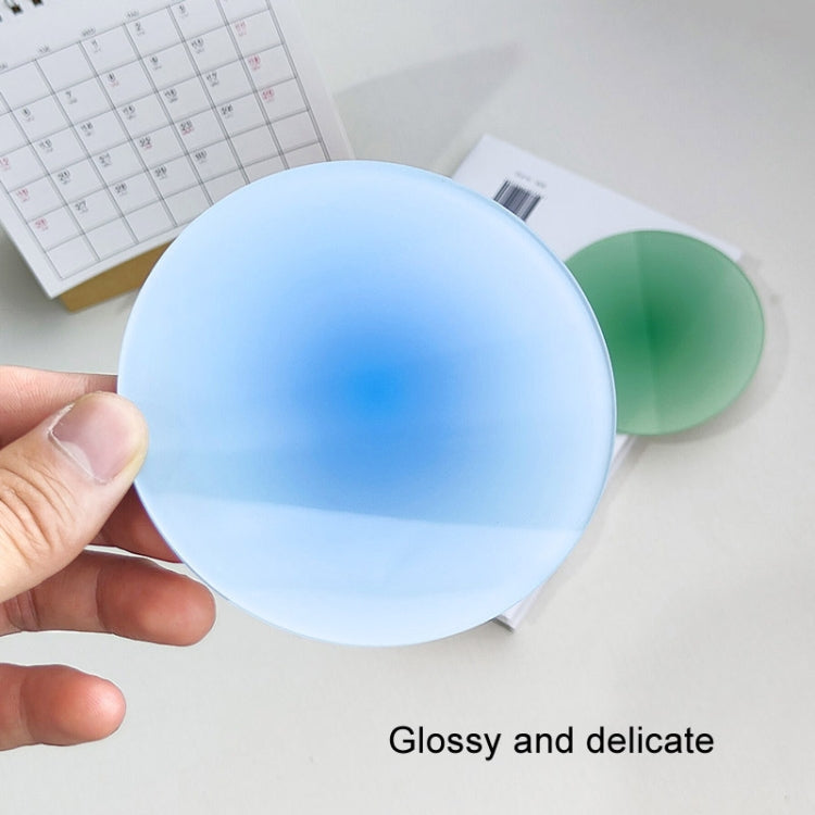 Sous-verre acrylique dégradé coloré de 9,5 cm, épais, résistant à la chaleur, translucide, effet coucher de soleil.