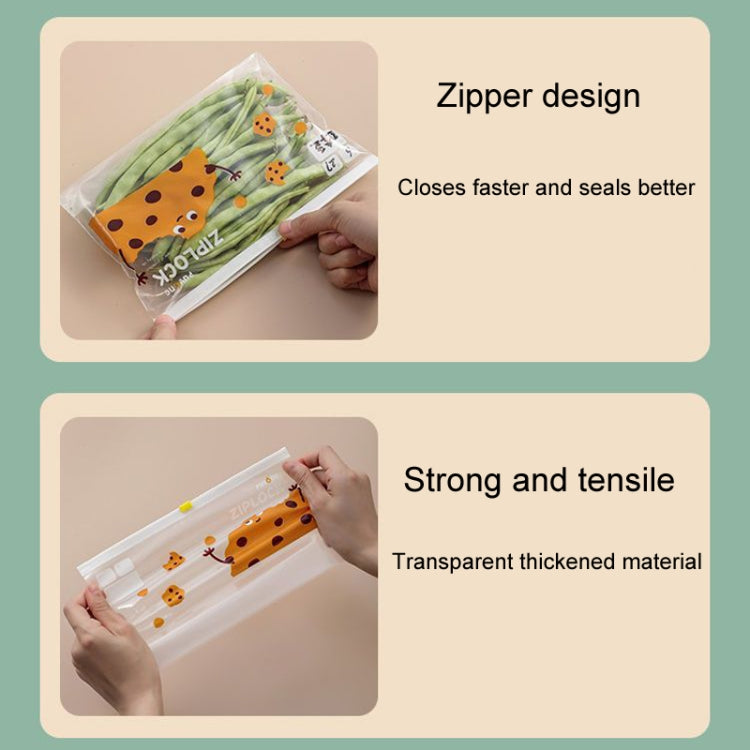 Sacs de conservation alimentaire ménagers à fermeture éclair pour réfrigérateur, Taille M 20 pièces/boîte, Taille L 15 pièces/boîte