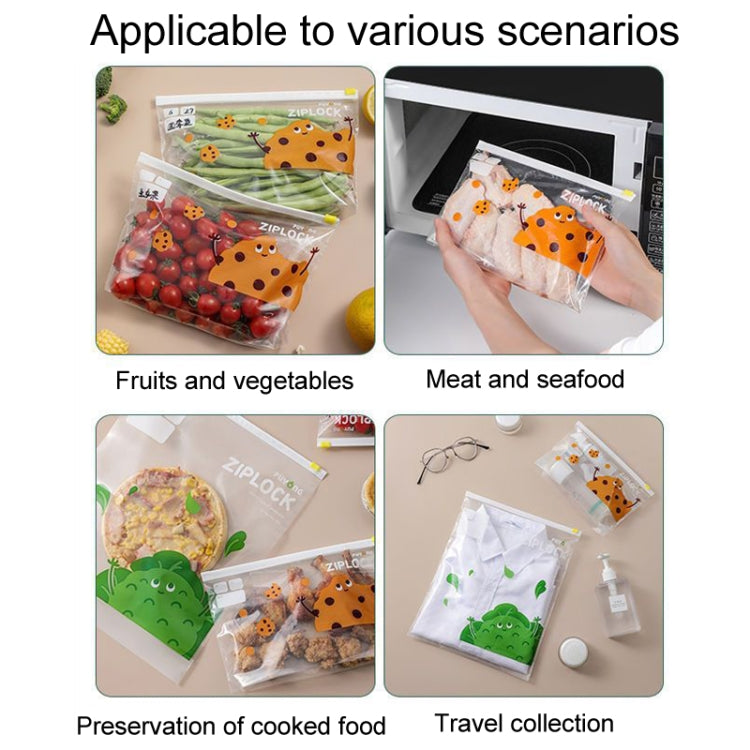 Sacs de conservation alimentaire ménagers à fermeture éclair pour réfrigérateur, Taille M 20 pièces/boîte, Taille L 15 pièces/boîte