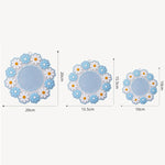 Sous-verres marguerite résistants aux hautes températures pour la maison, tapis isolant de table de cuisine, petit bleu, grand rose, grand bleu