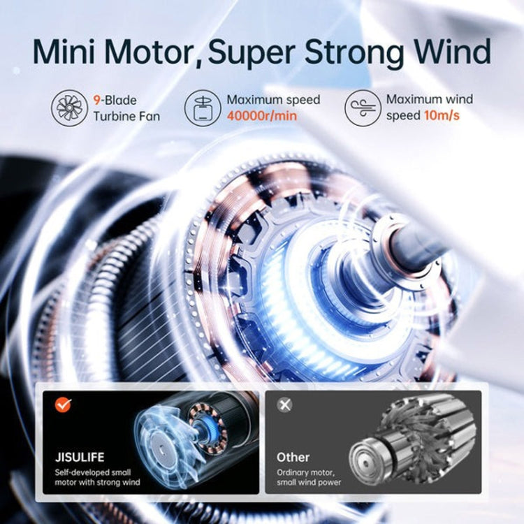 Ventilateur portable USB rechargeable haute vitesse JisuLife Life9, 3600mAh, 5000mAh
