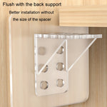 4pcs Support de Partition Sans Perforation Angle Droit Étagère Stratifiée Support de Fixation de Planche de Partition de Garde-Robe, 7x7cm, 7x15cm