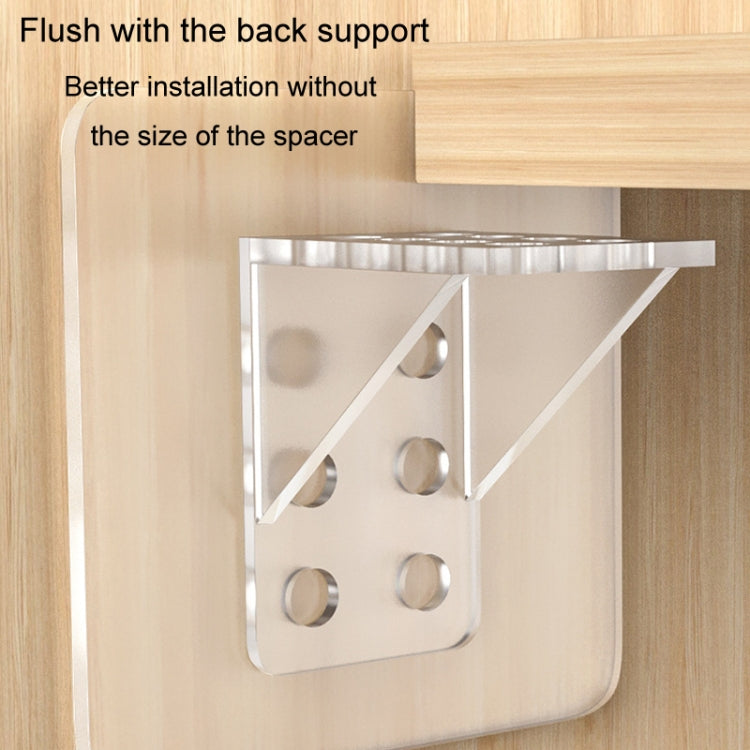 4pcs Support de Partition Sans Perforation Angle Droit Étagère Stratifiée Support de Fixation de Planche de Partition de Garde-Robe, 7x7cm, 7x15cm