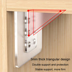 4pcs Support de Partition Sans Perforation Angle Droit Étagère Stratifiée Support de Fixation de Planche de Partition de Garde-Robe, 7x7cm, 7x15cm