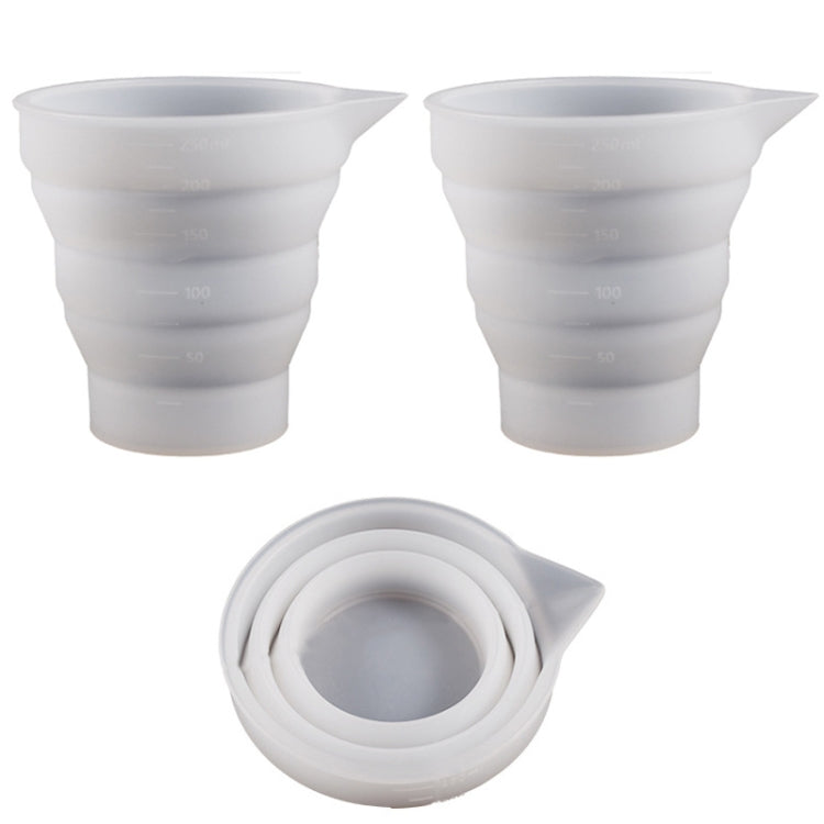 Moule en silicone pliant pour tasse à mesurer époxy DIY, pour plâtre de bougie, colle, mélange, 5 pièces de 50 ml, 5 pièces de 100 ml, 2 pièces de 250 ml, 2 pièces de 500 ml
