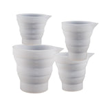 Moule en silicone pliant pour tasse à mesurer époxy DIY, pour plâtre de bougie, colle, mélange, 5 pièces de 50 ml, 5 pièces de 100 ml, 2 pièces de 250 ml, 2 pièces de 500 ml