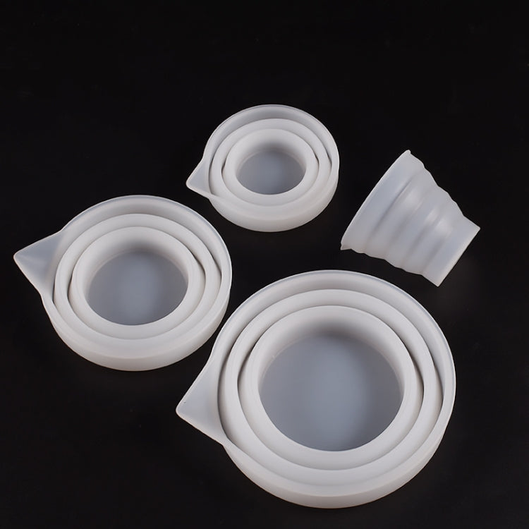 Moule en silicone pliant pour tasse à mesurer époxy DIY, pour plâtre de bougie, colle, mélange, 5 pièces de 50 ml, 5 pièces de 100 ml, 2 pièces de 250 ml, 2 pièces de 500 ml