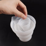 Moule en silicone pliant pour tasse à mesurer époxy DIY, pour plâtre de bougie, colle, mélange, 5 pièces de 50 ml, 5 pièces de 100 ml, 2 pièces de 250 ml, 2 pièces de 500 ml