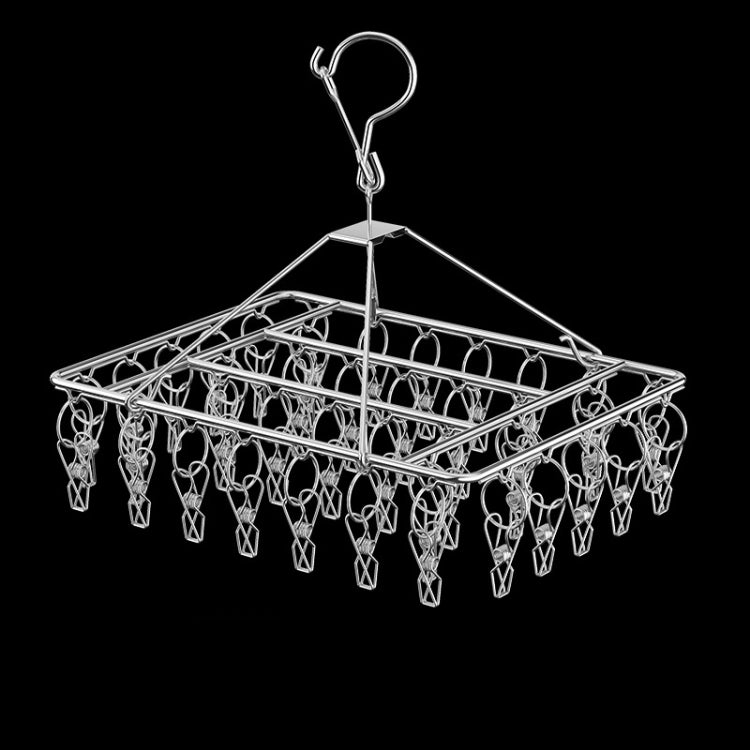 Séchoir à chaussettes carré en acier inoxydable multifonctionnel et coupe-vent, 24x30cm 20 pinces, 35x27cm 30 pinces, 35x27cm 40 pinces, 40x30cm 40 pinces, 40x25cm 50 pinces, 40x25cm 60 pinces