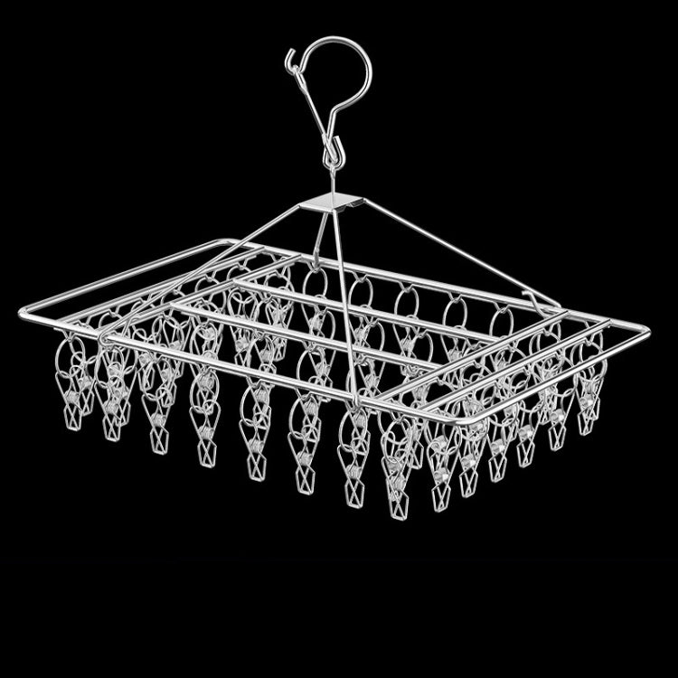 Séchoir à chaussettes carré en acier inoxydable multifonctionnel et coupe-vent, 24x30cm 20 pinces, 35x27cm 30 pinces, 35x27cm 40 pinces, 40x30cm 40 pinces, 40x25cm 50 pinces, 40x25cm 60 pinces