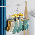 Séchoir à chaussettes carré en acier inoxydable multifonctionnel et coupe-vent, 24x30cm 20 pinces, 35x27cm 30 pinces, 35x27cm 40 pinces, 40x30cm 40 pinces, 40x25cm 50 pinces, 40x25cm 60 pinces