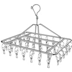 Séchoir à chaussettes carré en acier inoxydable multifonctionnel et coupe-vent, 24x30cm 20 pinces, 35x27cm 30 pinces, 35x27cm 40 pinces, 40x30cm 40 pinces, 40x25cm 50 pinces, 40x25cm 60 pinces