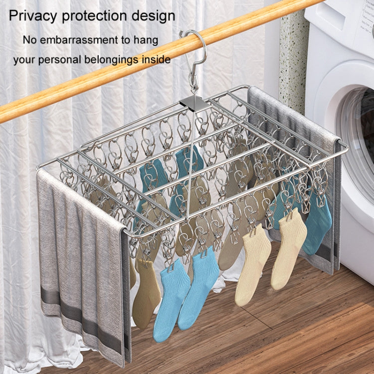 Séchoir à chaussettes carré en acier inoxydable multifonctionnel et coupe-vent, 24x30cm 20 pinces, 35x27cm 30 pinces, 35x27cm 40 pinces, 40x30cm 40 pinces, 40x25cm 50 pinces, 40x25cm 60 pinces