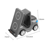 Chargeur sans fil de bureau 3-en-1 15W T20S en forme de petit chariot élévateur avec lumière d'ambiance LED