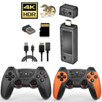 Console de jeu vidéo X9 Ultra avec double manette sans fil 2,4 GHz, 64 Go et plus de 37 000 jeux, 128 Go et plus de 42 000 jeux, 256 Go et plus de 60 000 jeux.