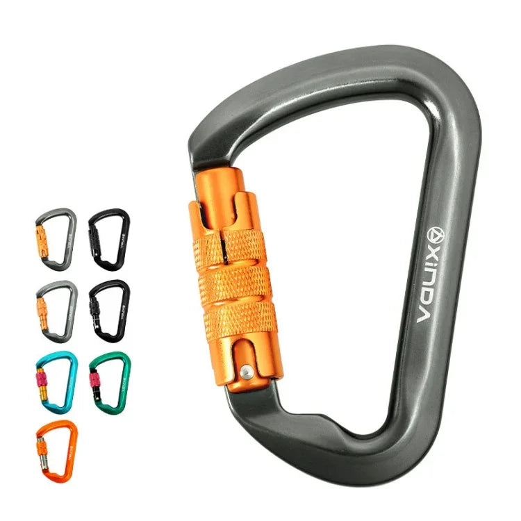 XINDA XD-8128 Mousqueton porteur pour escalade en extérieur, kit de survie, automatique-gris, automatique-noir, fileté-gris, fileté-noir, fileté-orange, fileté-bleu, fileté-vert foncé