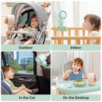 JisuLife Ventilateur pour poussette Life2S à grande vitesse, ventilateur mini poussette économique en énergie, tête oscillante sans pales en forme de pieuvre, ventilateur purificateur d'air, Life2S