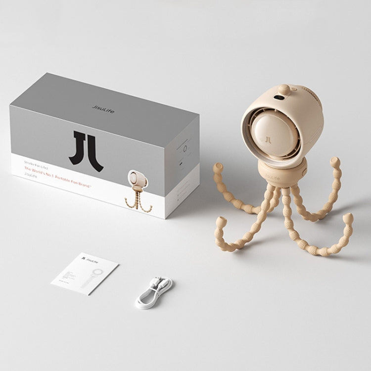 JisuLife Ventilateur pour poussette Life2S à grande vitesse, ventilateur mini poussette économique en énergie, tête oscillante sans pales en forme de pieuvre, ventilateur purificateur d'air, Life2S