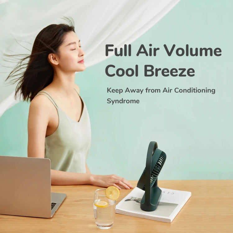 JisuLife FA19 Ventilateur de bureau mini sans fil rechargeable 4000mAh, ventilateur portable silencieux