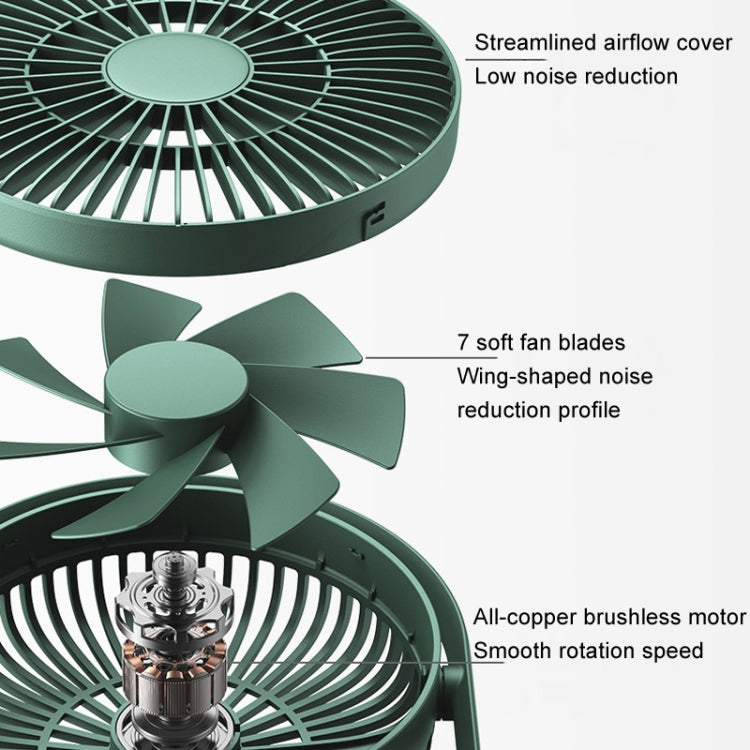 JisuLife FA19 Ventilateur de bureau mini sans fil rechargeable 4000mAh, ventilateur portable silencieux