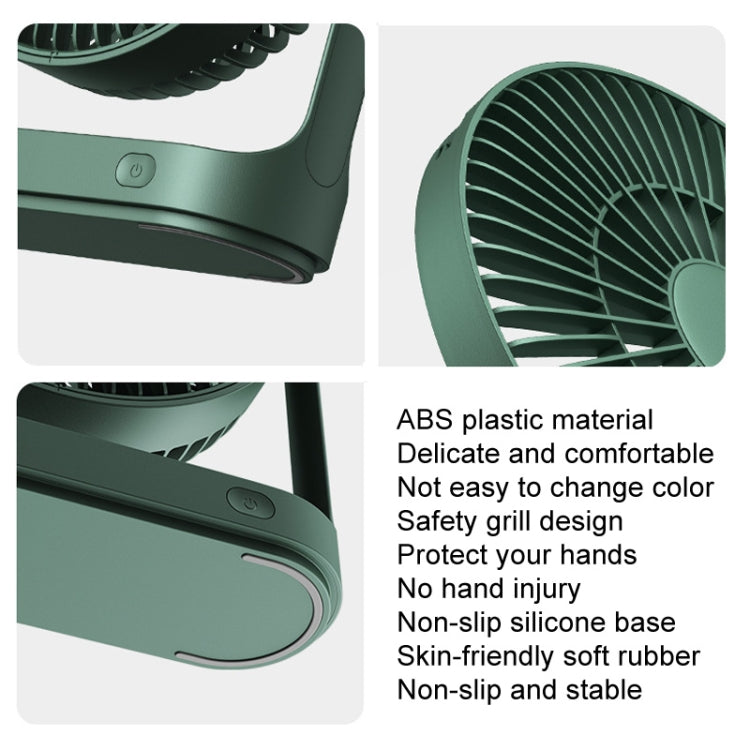 JisuLife FA19 Ventilateur de bureau mini sans fil rechargeable 4000mAh, ventilateur portable silencieux