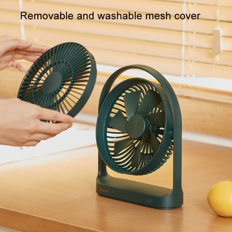 JisuLife FA19 Ventilateur de bureau mini sans fil rechargeable 4000mAh, ventilateur portable silencieux