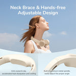 JisuLife FA31 Ventilateur mini suspendu USB rechargeable, ventilateur électrique sans pales à haute puissance de vent pour extérieur, à porter autour du cou