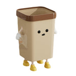 Mignonne Poubelle Carrée pour Maison Salon Salle de Bain, 7L sur Pied Blanc, 12L sur Pied Blanc, 16L sur Pied Blanc, 7L sur Pied Marron, 12L sur Pied Marron, 16L sur Pied Marron, 7L à Poser Blanc, 12L à Poser Blanc, 16L à Poser Blanc