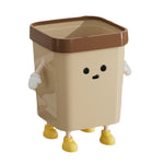 Mignonne Poubelle Carrée pour Maison Salon Salle de Bain, 7L sur Pied Blanc, 12L sur Pied Blanc, 16L sur Pied Blanc, 7L sur Pied Marron, 12L sur Pied Marron, 16L sur Pied Marron, 7L à Poser Blanc, 12L à Poser Blanc, 16L à Poser Blanc