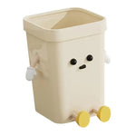 Mignonne Poubelle Carrée pour Maison Salon Salle de Bain, 7L sur Pied Blanc, 12L sur Pied Blanc, 16L sur Pied Blanc, 7L sur Pied Marron, 12L sur Pied Marron, 16L sur Pied Marron, 7L à Poser Blanc, 12L à Poser Blanc, 16L à Poser Blanc