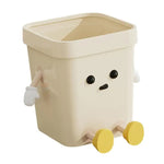 Mignonne Poubelle Carrée pour Maison Salon Salle de Bain, 7L sur Pied Blanc, 12L sur Pied Blanc, 16L sur Pied Blanc, 7L sur Pied Marron, 12L sur Pied Marron, 16L sur Pied Marron, 7L à Poser Blanc, 12L à Poser Blanc, 16L à Poser Blanc