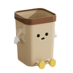 Mignonne Poubelle Carrée pour Maison Salon Salle de Bain, 7L sur Pied Blanc, 12L sur Pied Blanc, 16L sur Pied Blanc, 7L sur Pied Marron, 12L sur Pied Marron, 16L sur Pied Marron, 7L à Poser Blanc, 12L à Poser Blanc, 16L à Poser Blanc