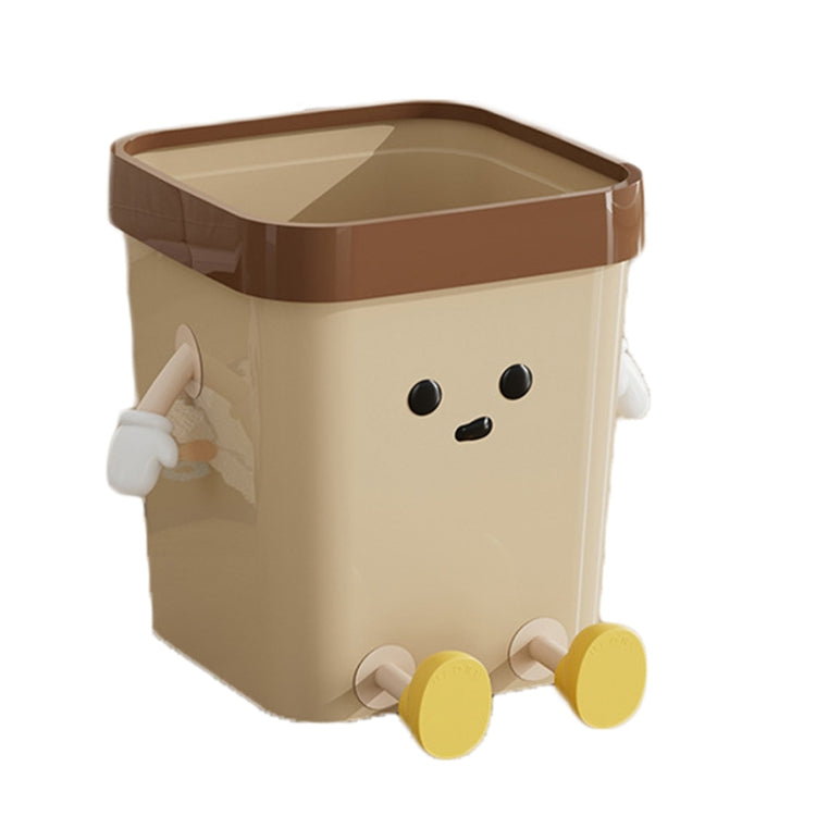 Mignonne Poubelle Carrée pour Maison Salon Salle de Bain, 7L sur Pied Blanc, 12L sur Pied Blanc, 16L sur Pied Blanc, 7L sur Pied Marron, 12L sur Pied Marron, 16L sur Pied Marron, 7L à Poser Blanc, 12L à Poser Blanc, 16L à Poser Blanc