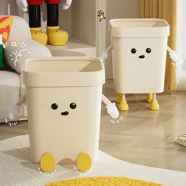 Mignonne Poubelle Carrée pour Maison Salon Salle de Bain, 7L sur Pied Blanc, 12L sur Pied Blanc, 16L sur Pied Blanc, 7L sur Pied Marron, 12L sur Pied Marron, 16L sur Pied Marron, 7L à Poser Blanc, 12L à Poser Blanc, 16L à Poser Blanc