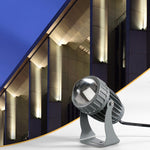 Projecteur LED 10W à faisceau unique, étanche, pour éclairage de pilier et de mur, lampe paysagère à distance, choisissez 1 couleur parmi 3, choisissez 1 couleur parmi 5.