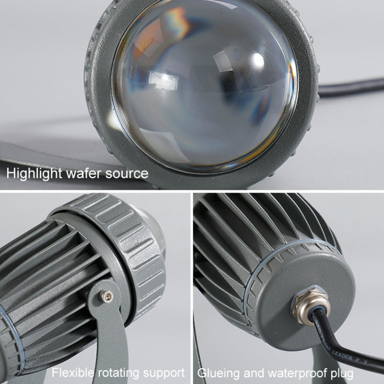 Projecteur LED 10W à faisceau unique, étanche, pour éclairage de pilier et de mur, lampe paysagère à distance, choisissez 1 couleur parmi 3, choisissez 1 couleur parmi 5.