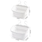 Panier suspendu en plastique avec crochet, pour rangement de cuisine, étagère de drainage, organisateur de salle de bain, petit gris, petit beige, grand gris, grand beige